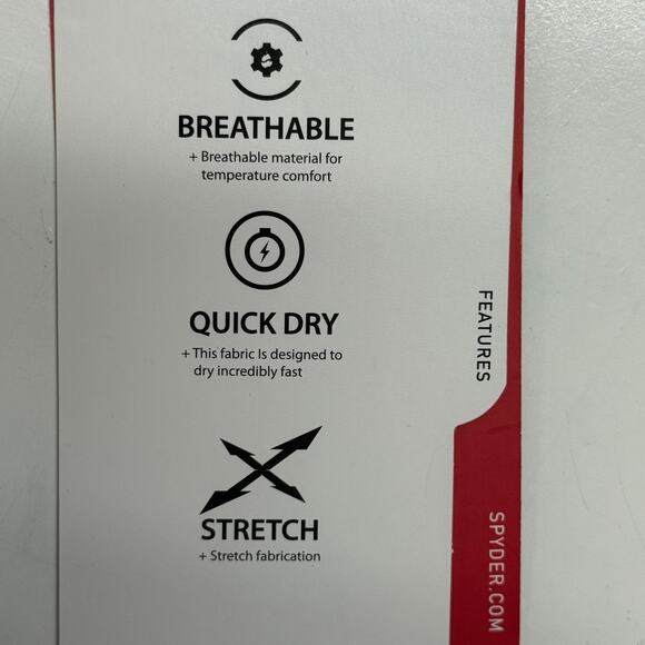 Spyder Shirt Mens Small Gray Black 1/4 Zip Long Sleeve Stretch 9% Quick Dry NWT - Picture 8 of 10